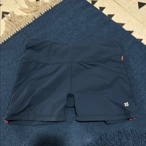 Sweaty Betty Blue Athletic Shorts Seam Detail